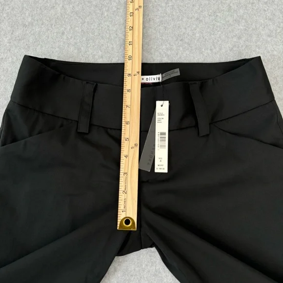 Alice + Olivia Shorts Womens Black Cuffed Hem Bermuda Shorts Size 4 Preppy